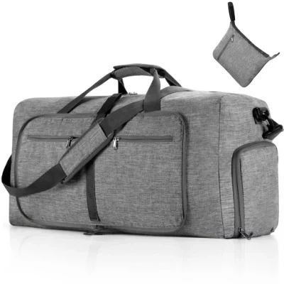 Großhandel 65L wasserdichte faltbare tragbare Sportreisetasche Outdoor Weekender Übernachtung Nylon Fitness-Seesack mit großer Kapazität